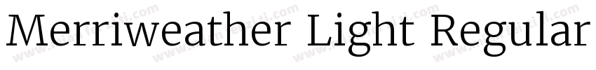 Merriweather Light Regular Version字体转换